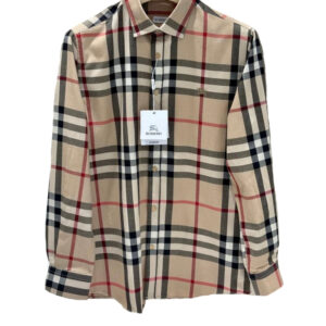 Burberry 40083851 Camicia Uomo Button Down in Twill di Cotone Con Motivo Check Special Price