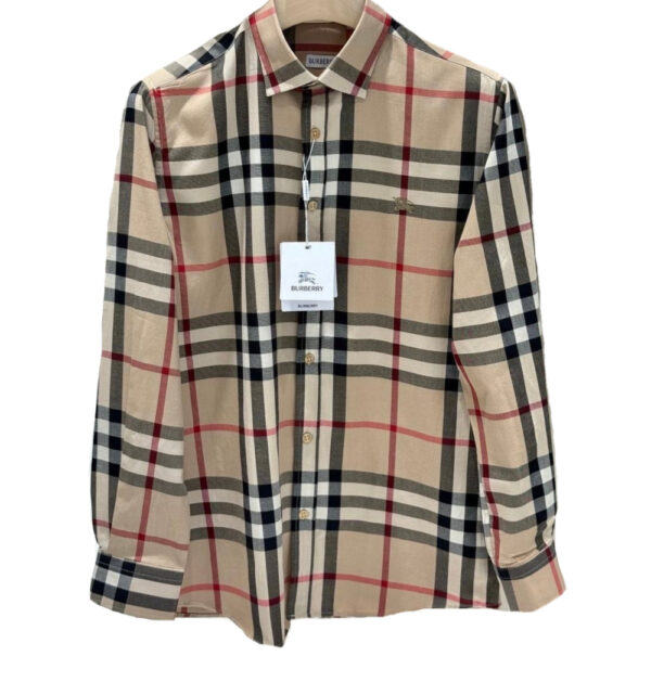 Burberry 40083851 Camicia Uomo Button Down in Twill di Cotone Con Motivo Check Special Price