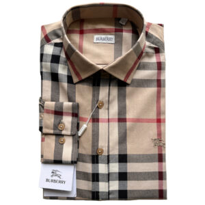 Burberry 40083851 Camicia Uomo Button Down in Twill di Cotone Con Motivo Check Special Price