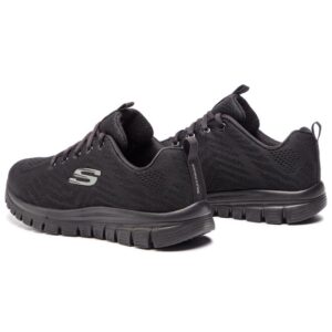 Skechers Get Connected 12615 BBK Scarpe Sneakers Donna Comfort Memory Foam