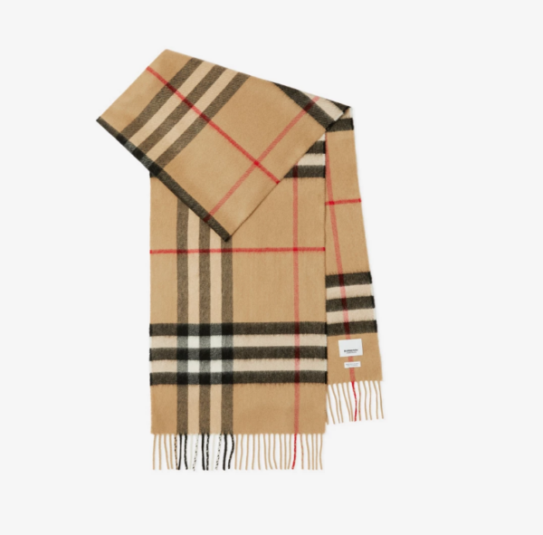 Burberry 80568501 Sciarpa in Cashmere Con Frange Unisex 170x35 Special Price