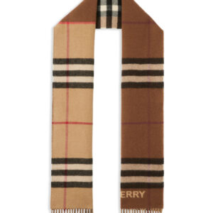 Burberry 80453291 Sciarpa in Cashmere Bicolore Con Frange Unisex 170×35 Special Price