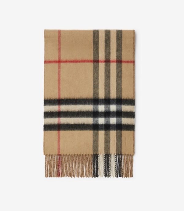 Burberry 80453291 Sciarpa in Cashmere Bicolore Con Frange Unisex 170×35 Special Price