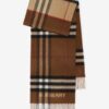 Burberry 80453291 Sciarpa in Cashmere Bicolore Con Frange Unisex 170×35 Special Price