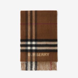 Burberry 80453291 Sciarpa in Cashmere Bicolore Con Frange Unisex 170×35 Special Price