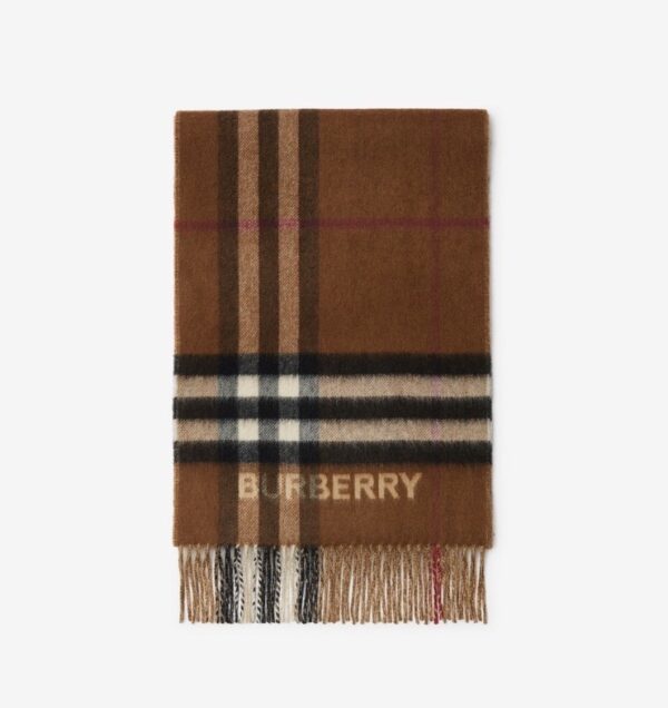 Burberry 80453291 Sciarpa in Cashmere Bicolore Con Frange Unisex 170×35 Special Price