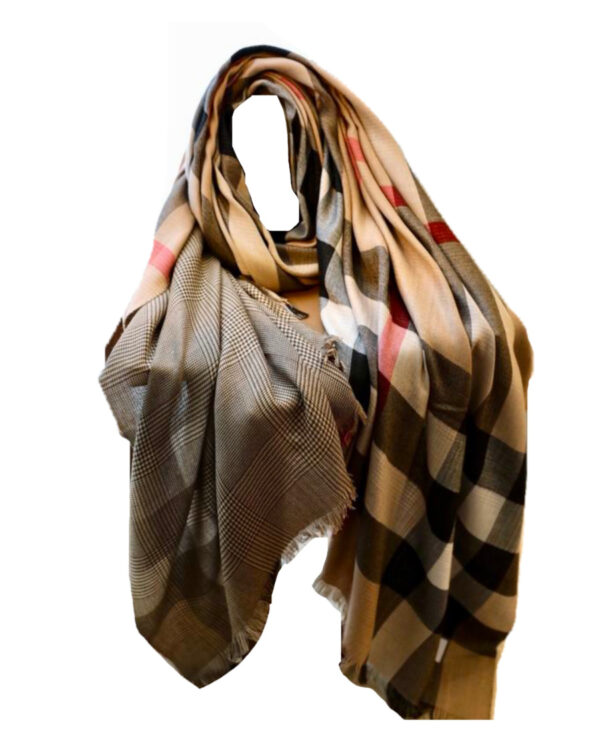 Burberry Sciarpa Pashmina in Cashmere Donna Bicolore 200×70 Special Price